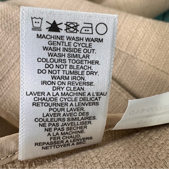 Jones New York 100% Cotton Tan Open Front Blazer Size 14 - Picture 11 of 11